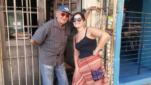 Edvaldo com a Vanessa, que o 'achou'